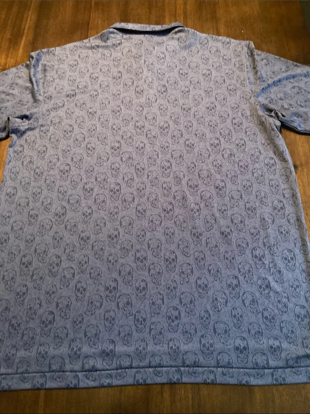 Peter Millar Navy Blue Big Skull AOP Golf Polo Shirt